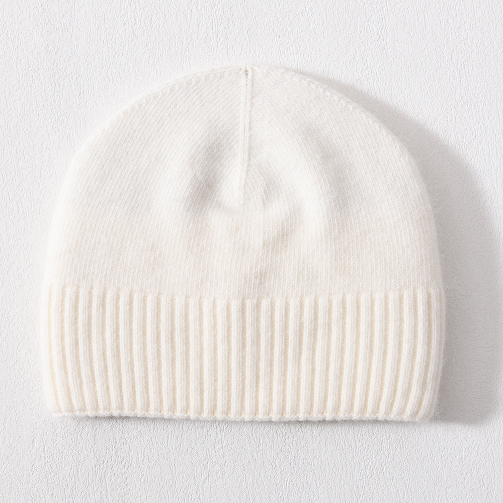 Custom Cashmere Women Long Scarf Knitted Beanie Matching Hat Sets