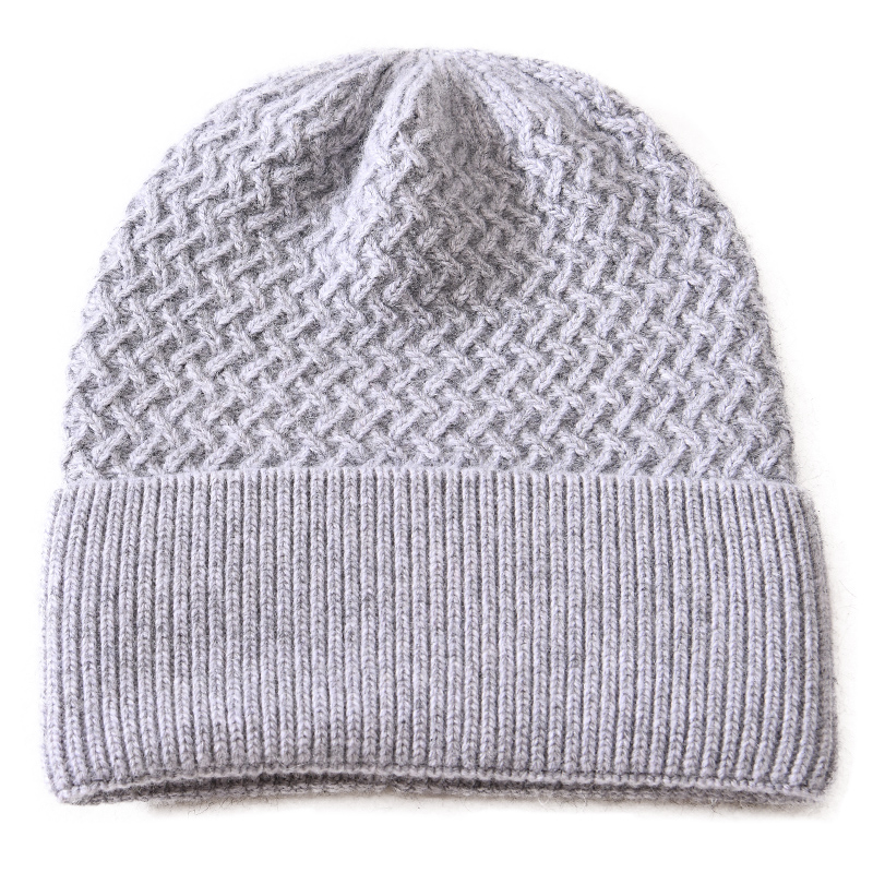 Wholesale Blank Winter Beanies High Quality Soft Warm Waffle Unisex Cashmere Wool Knit Beanie
