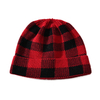 New Popular Plaid Hat with Detachable Real Fur Fake Fur Pompom Women Wool Knit Plaid Hat