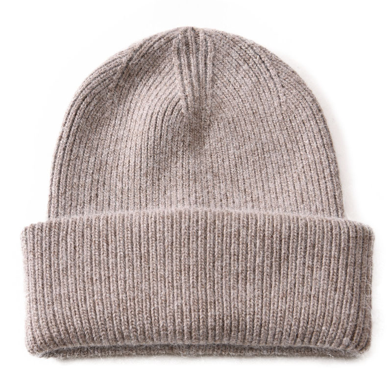 New Unisex Soft Warm Stretchy Beanie Winter Striped Wholesale Chunky Thick Cuffed Beanie Hats 