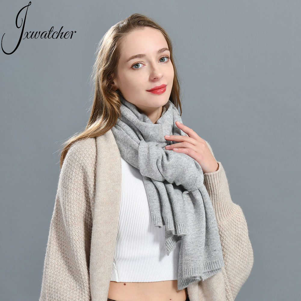 Cashmere Scarf Oem Odm Plain Soft Warm Big Shawl Cape Women Wholesale Wool Cashmere Custom Knitted Scarf