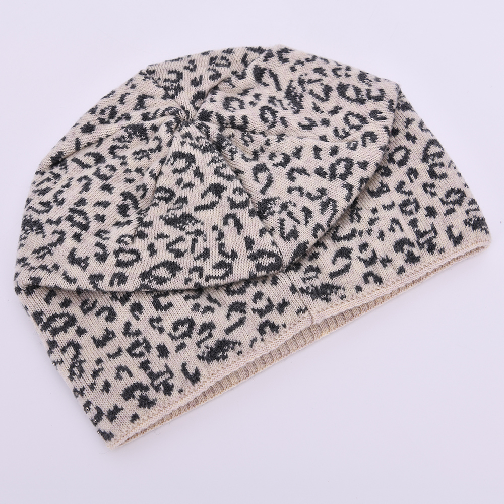Wool Knitted Beanies Hat Rhinestone Double Layer Thick Warm Wholesale Womens Beanie