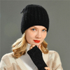 Soft Ribbed Beanie Knit Ski Cap Skull Hat Warm Solid Color Beanie Ladies Winter Bow Angora Knitted Hat Beanies