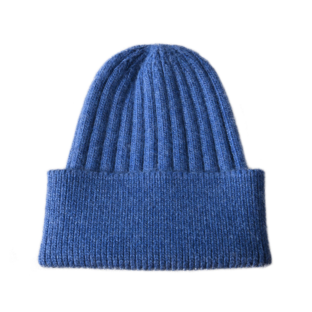 Wholesale Children Autumn Warm Solid Color Unisex Knitted Beanie Hat Striped Casual Winter Chunky Beanie Kids