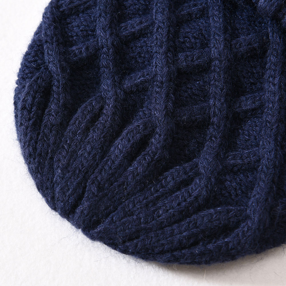 wholesale Colors Angora Blend Custom Knitted Beanie Hat Winter Thick Warm Women Classic Rhombus Bulk Beanie