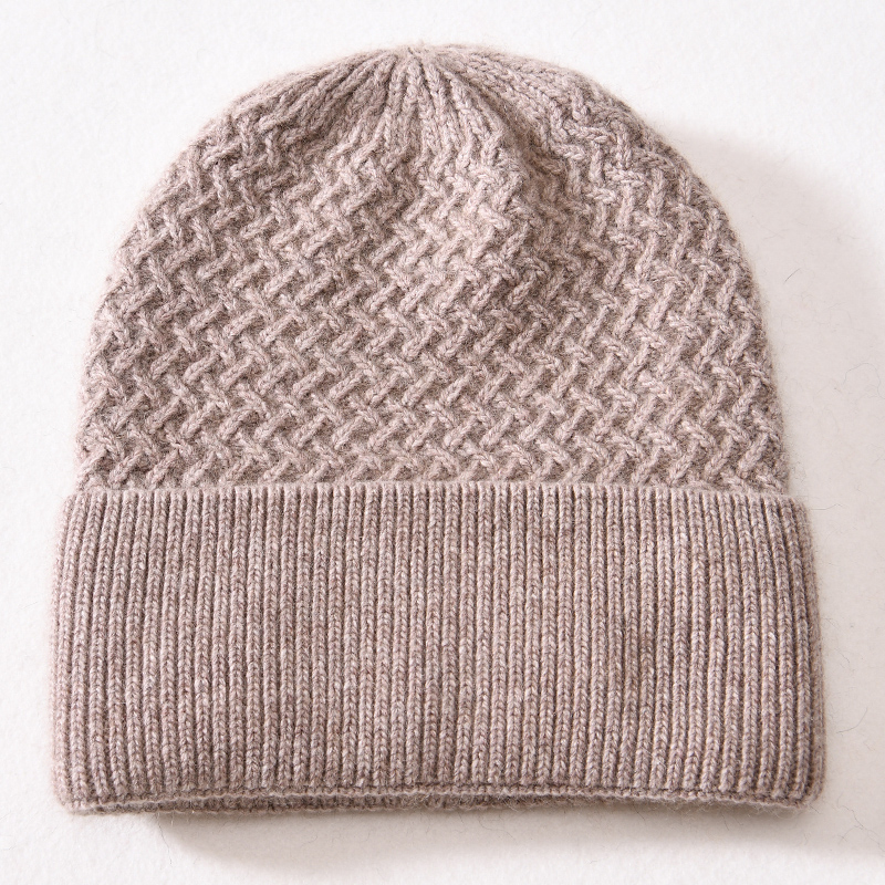 Wholesale Blank Winter Beanies High Quality Soft Warm Waffle Unisex Cashmere Wool Knit Beanie