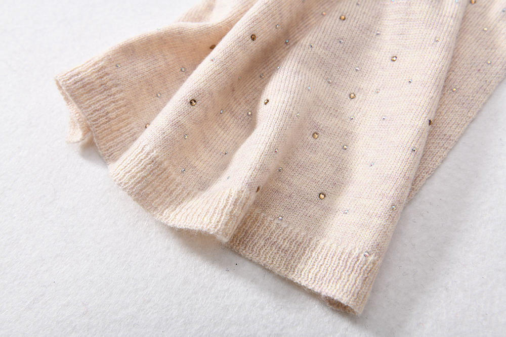Winter Scarf New Fashion Rhinestone Bling Lady Warm Long Pure Color Shawl Women Cashmere Blend Knitting Scarf