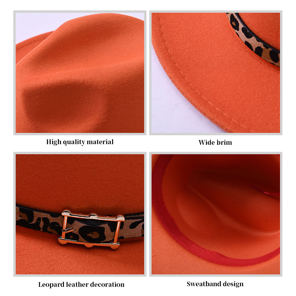 Wholesale Wide Brim Floppy Wool Felt Fedora Hats with Belt Women Fall Cowboy Dress Style