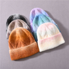 Custom Wool Cable Ribbed Knit Beanie Winter Hat Fashion Ladies Multi Color Women Winter Tie Dye Beanie Hats