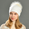 Wholesale Custom Knitted Beanie Hat Skull Winter Hat Wholesale Plain Beanies Women Skull Rhinestone Beanie