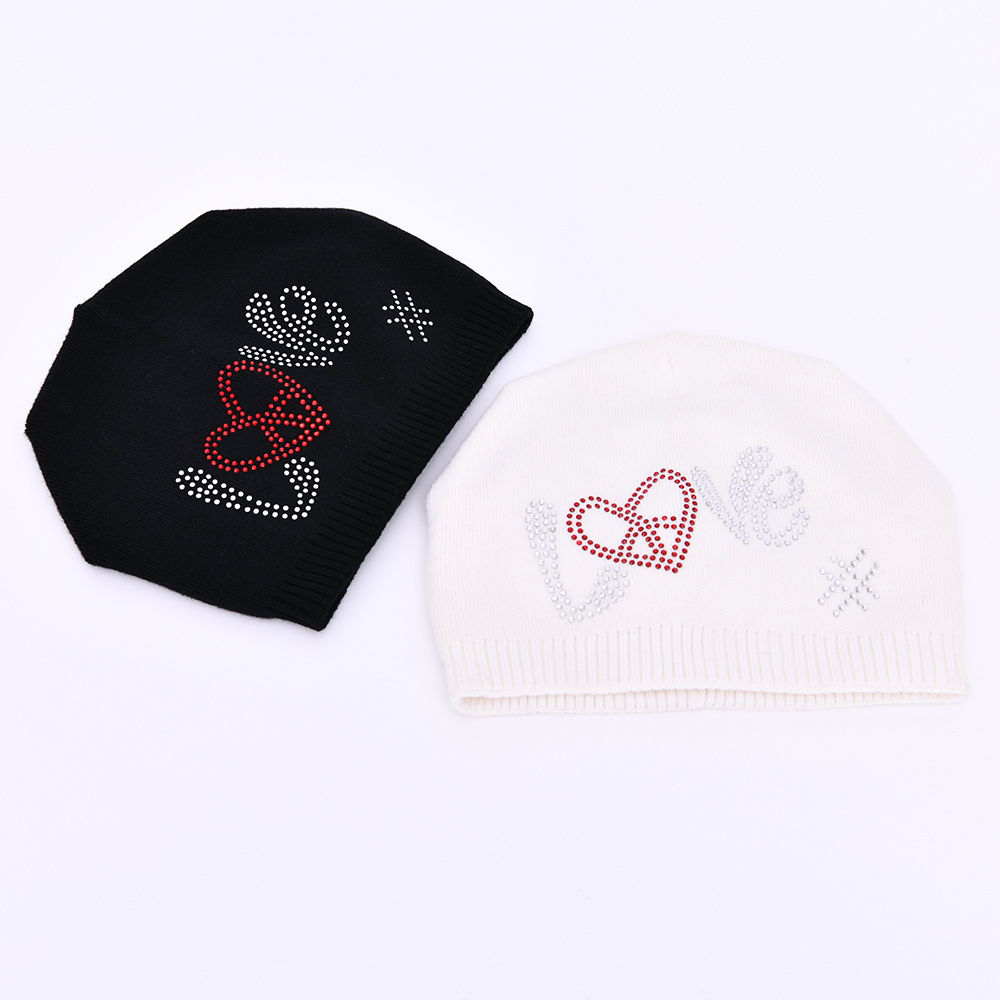Winter Wholesale New Fashion Knitted Hats Keep Warm Caps With Top Ball Love Letter Winter Woolen Cap 