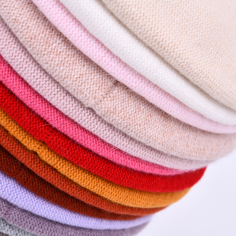 Wholesale Winter Warm Soft Custom Ladies Plain Classic Angora Beret Hat Women Girls French Beret Hat 