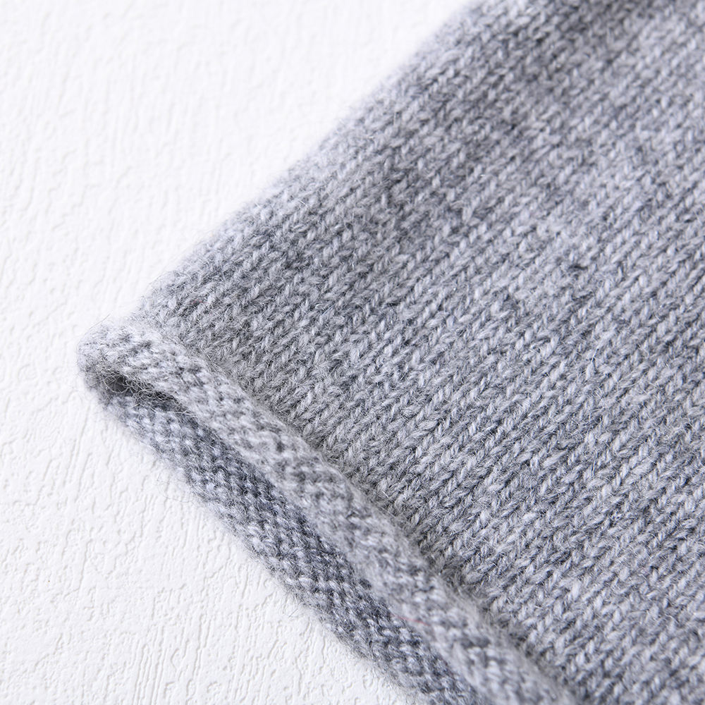Wholesale Soft Full Finger Mittens Elastic Custom Logo Lightweight Women 100% Pure Cashmere Knit Gloves Winter Warm