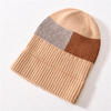 Hot Sell Custom Women Bonnet Fashion Plaid Cashmere Knitted Thick Warm Winter Hats for Women Beanie