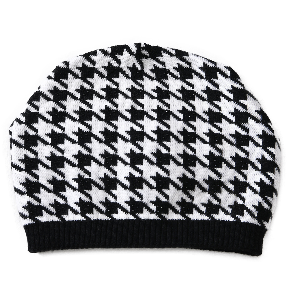 Unisex Winter Warm Hat Cap Skull Wool Knitted Beanie Wholesale Wool Beanie Custom Plaid Winter Knitted Beanies Hat