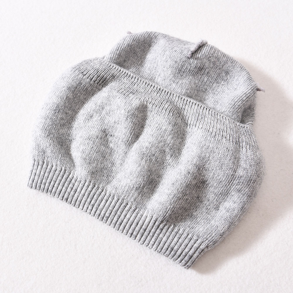 Wholesale Winter Kids Boys Girls Knit Slouchy Beanies Hat Double Layer Thick Warm Wool Knitted Kids Slouch Beanie