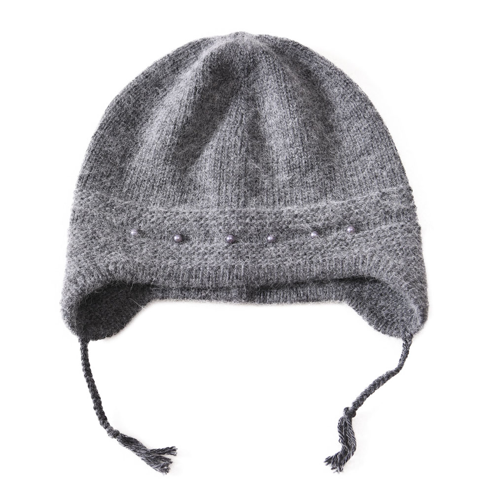 Unisex Wholesale Earflap Cute Braid Baby Winter Plain Custom Label Kids Beanie
