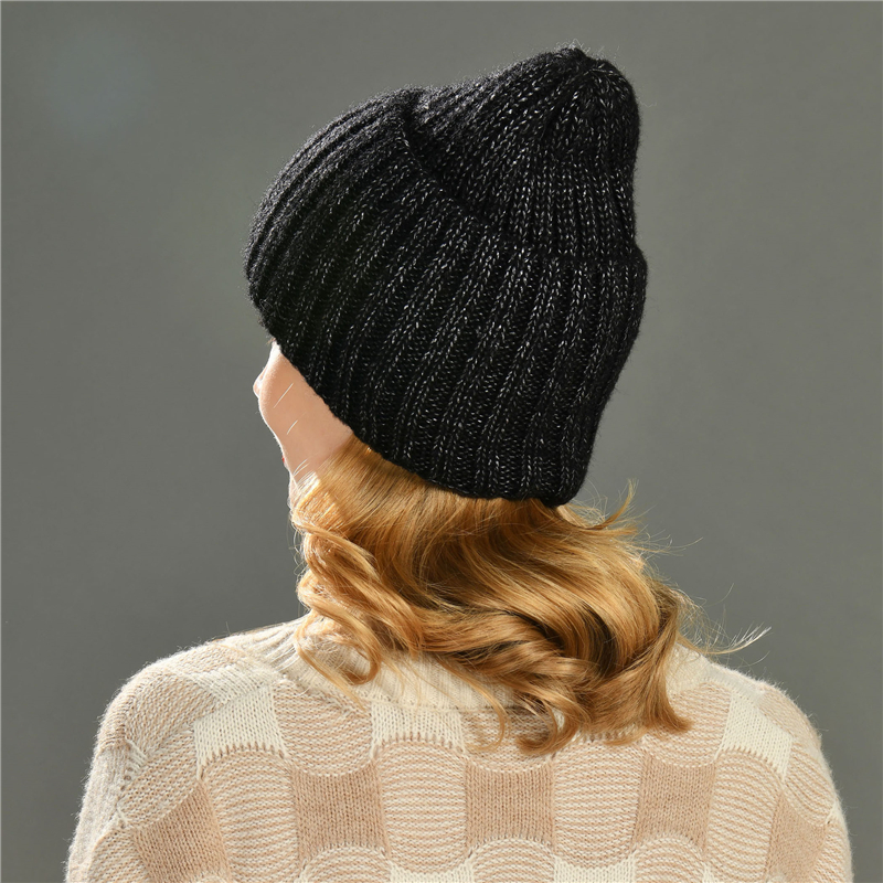 Wholesale Winter Warm Soft Acrylic beanie Knitted Hats Ladies Girls New Fashion High Quality Acrylic Thick Beanie Hat 