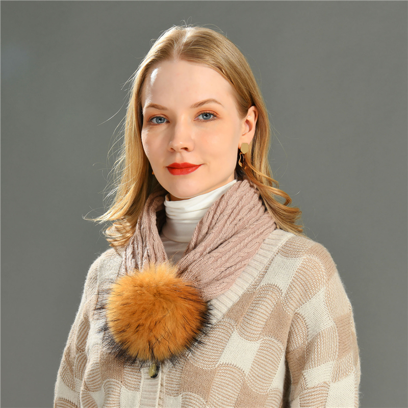 Wholesale Winter Soft Angora Knit Beanies Hat Scarf Winter Multipurpose Hats Scarves for Adults Female 