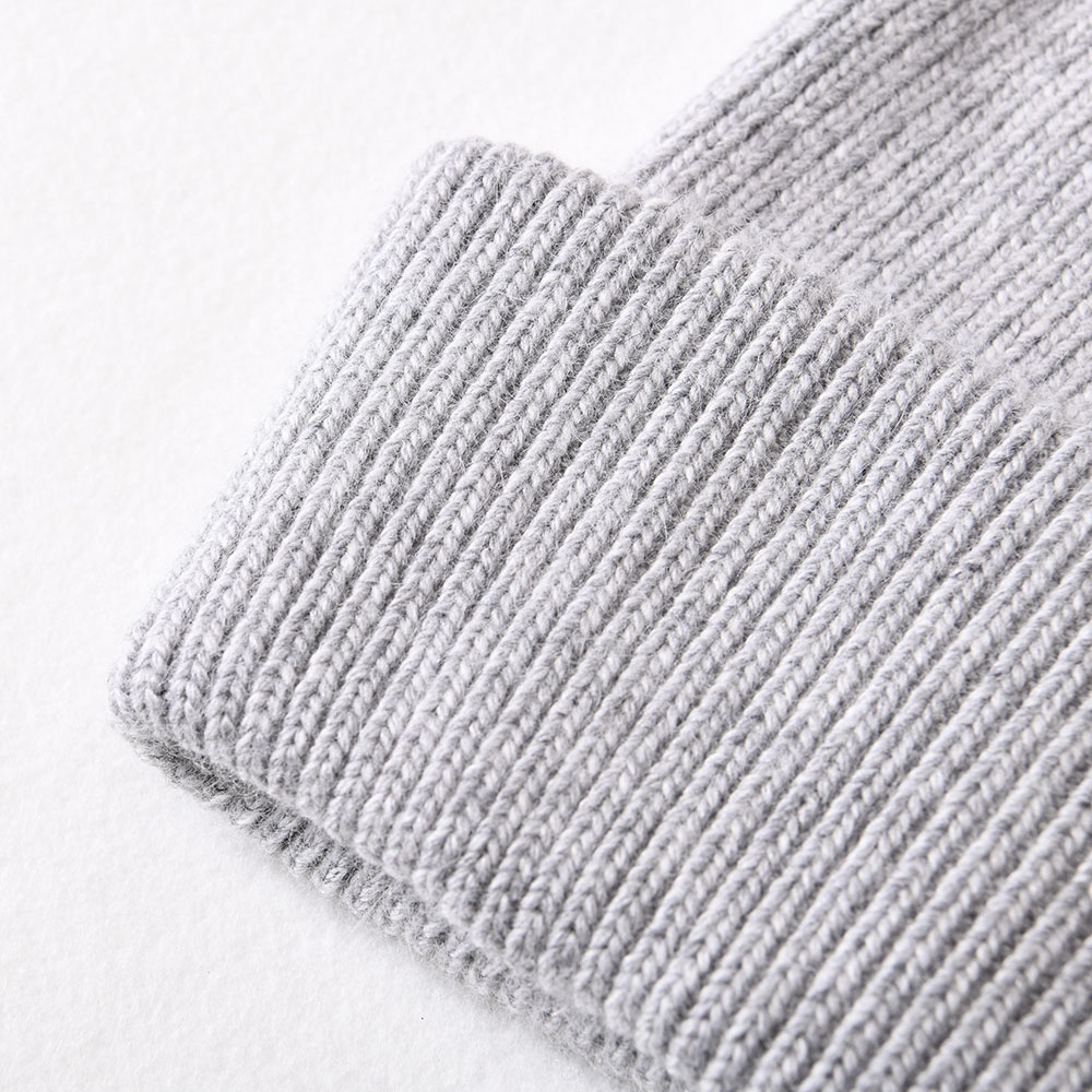 New Unisex Soft Warm Stretchy Beanie Winter Striped Wholesale Chunky Thick Cuffed Beanie Hats 