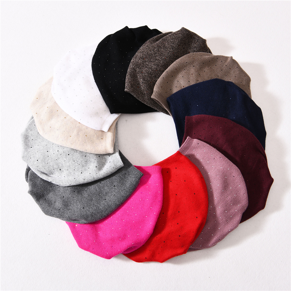 Wholesale Natural Fur Fake Fur Balls Crochet Beanie Hat Cashmere Wool Blend Winter Knit Beanie Custom Hat