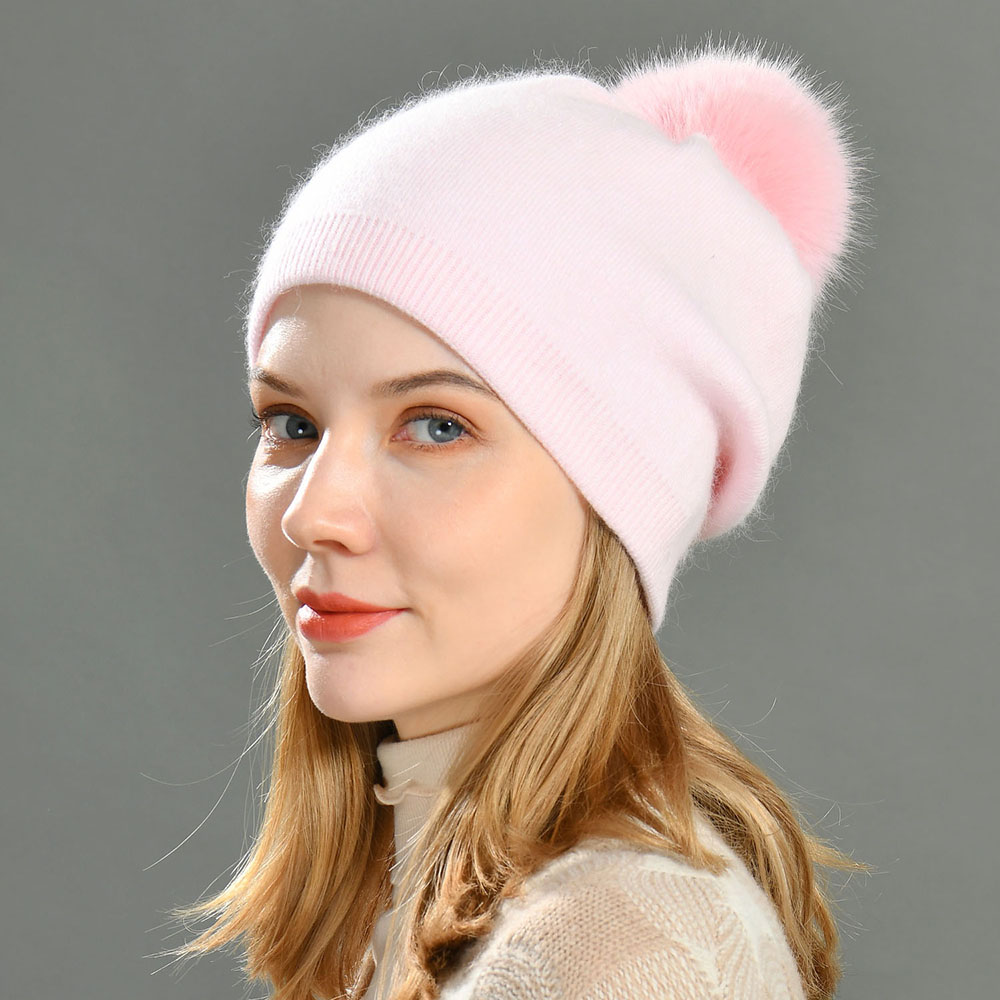 Outdoor Slouch Running Custom Beanie Hat Plain Wholesale Double Layer Thick Warm Winter Hats
