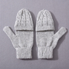 Autumn and Winter Hot Style Warm Flip Half Finger Mittens Women Luxury Cashmere Wool Knit Fingerless Gloves