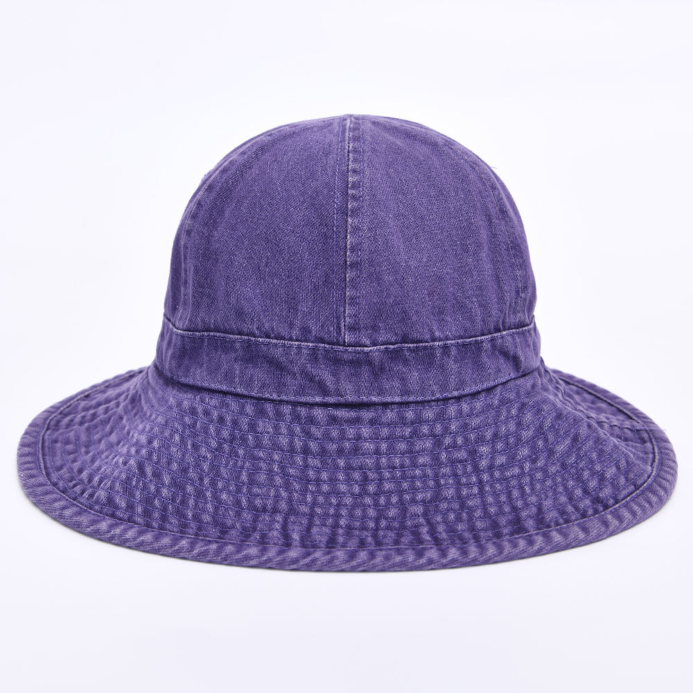 Plain Color Cotton Fisherman Hats Hip Hop Street Style Women Men Unisex Oversize Fall Summer Denim Purple Bucket Hat