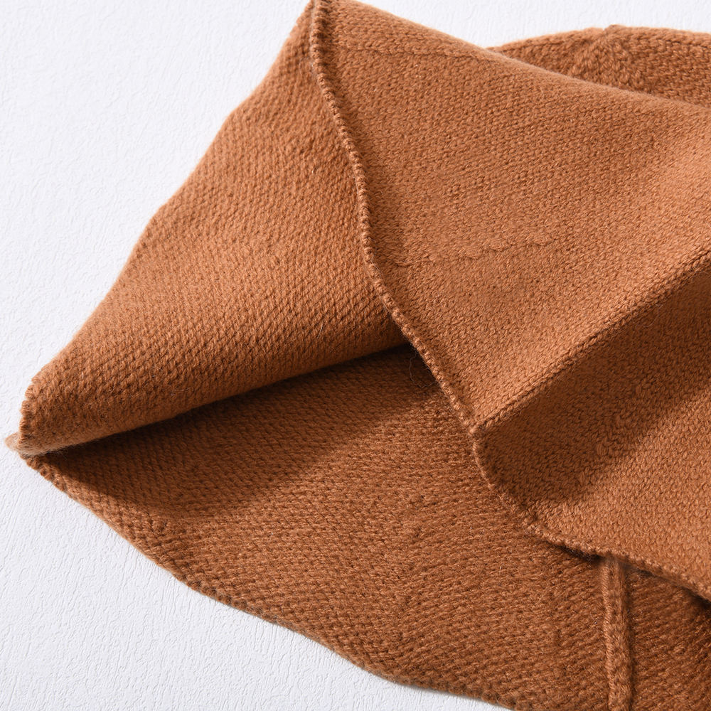 100% Cashmere Soild Color Soft Warm Wide Brim Fisherman Hat