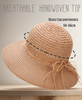 Beach Hats for Women Packable Crochet Hat Summer Straw Sun Hat for Travel
