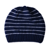 High Quality Angora Knitted Beanie stripe Double Layer Warm Unisex Winter Beanies with Customize Logo