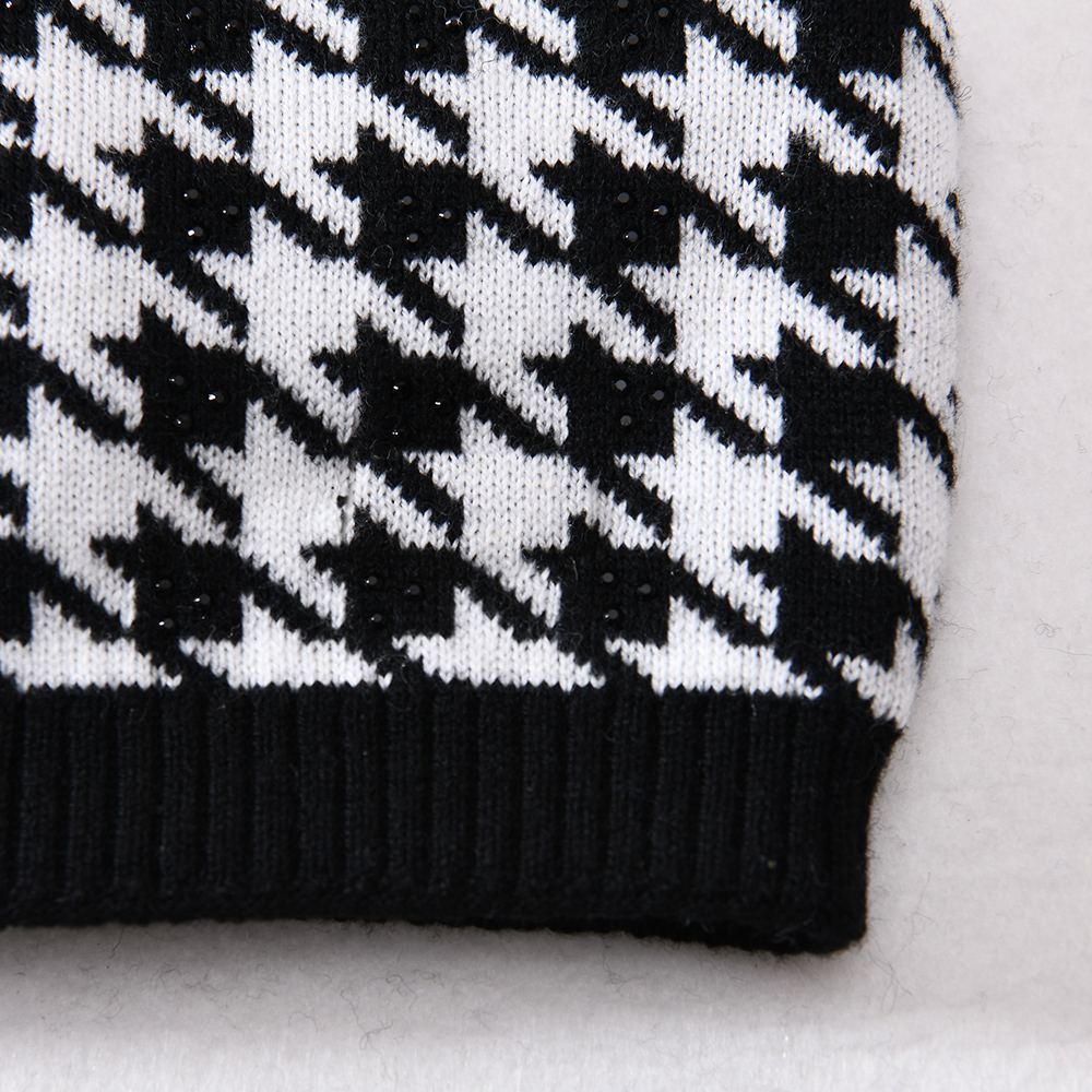 Unisex Winter Warm Hat Cap Skull Wool Knitted Beanie Wholesale Wool Beanie Custom Plaid Winter Knitted Beanies Hat