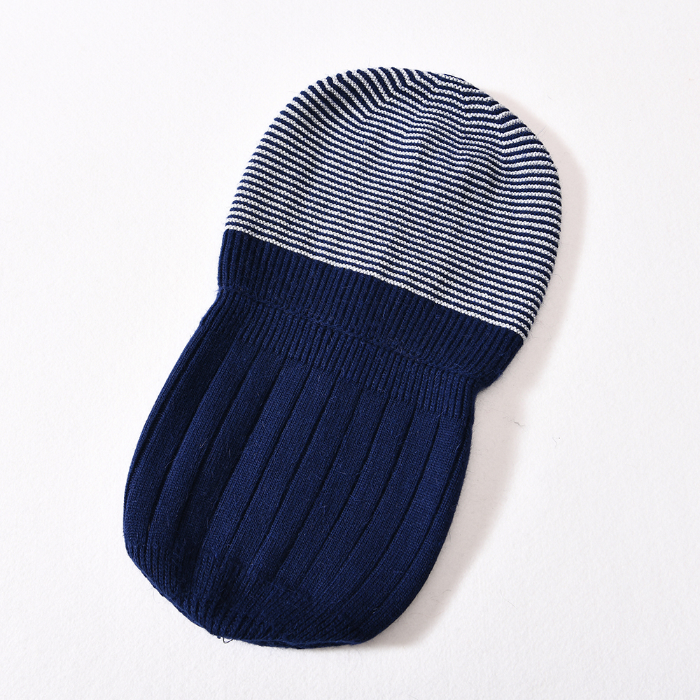 New Design Knit Beanies with Gold Wire Winter Hats for Adults Striped Personal Pom pom Hats