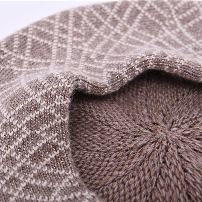 Wholesale Winter Warm Thick Custom Ladies Plain Classic Angora Beret Hat Female Girls French Beret Hat 