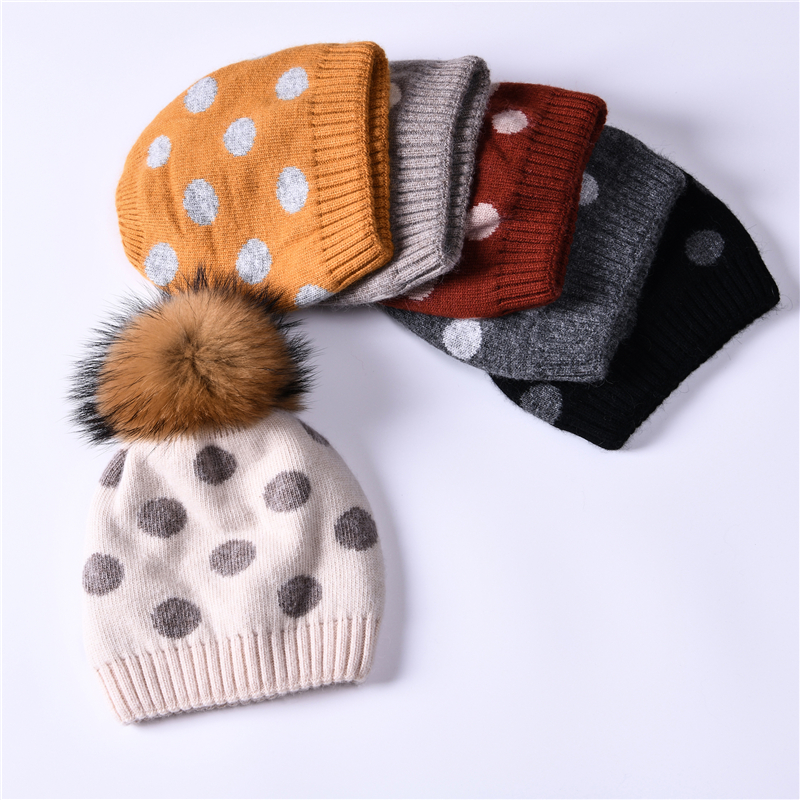 Angora Blend Slouch Cuff Blank Ski Beanie Winter Warm Cute Wave Point Women Wool Knitted Custom Beanie