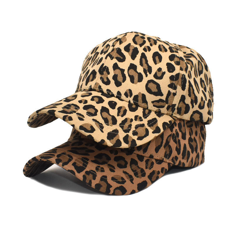 Classic Unisex Trucker Hat Gorras Summer Adjustable Metal Strap Plain Leopard Print Baseball Cap