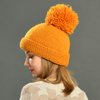 Wholesale Winter Chunky Bobble Cable Warm Beanie Hat Braid Cute Women Winter Knit Beanie Bulk