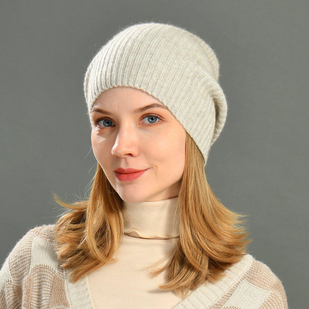 Outdoor Custom Label Ski Slouchy Beanie Hat Unisex Soft Baggy Winter Wholesale Cashmere Knitted Gorros Beanie