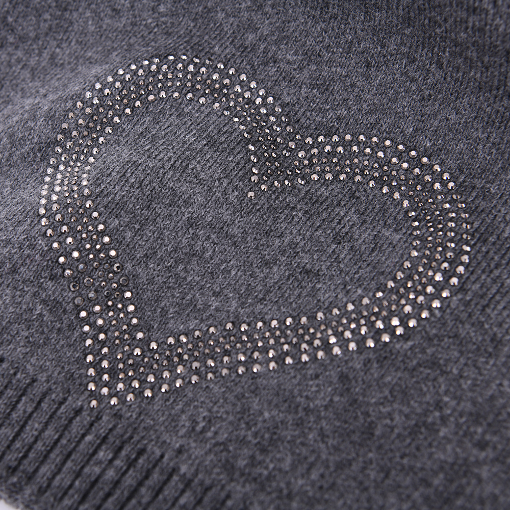 Wholesale Winter Rhinestone Wool Knitted Beanie Custom Women Winter Beret Cashmere Wool Slouch Beanie