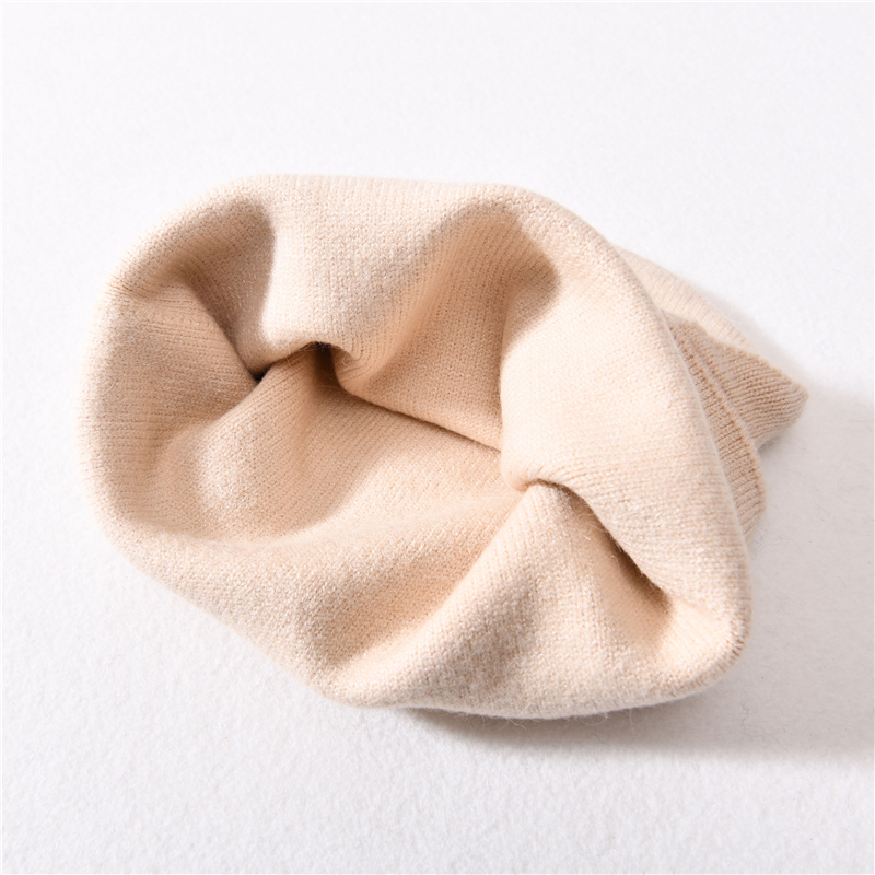 Winter Autumn Spring Soft Angora Wool Knitted Female Winter Hats Plain Rhinestone Blank Pink Beanie Hat