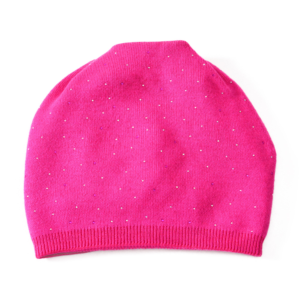 Wholesale Natural Fur Fake Fur Balls Crochet Beanie Hat Cashmere Wool Blend Winter Knit Beanie Custom Hat