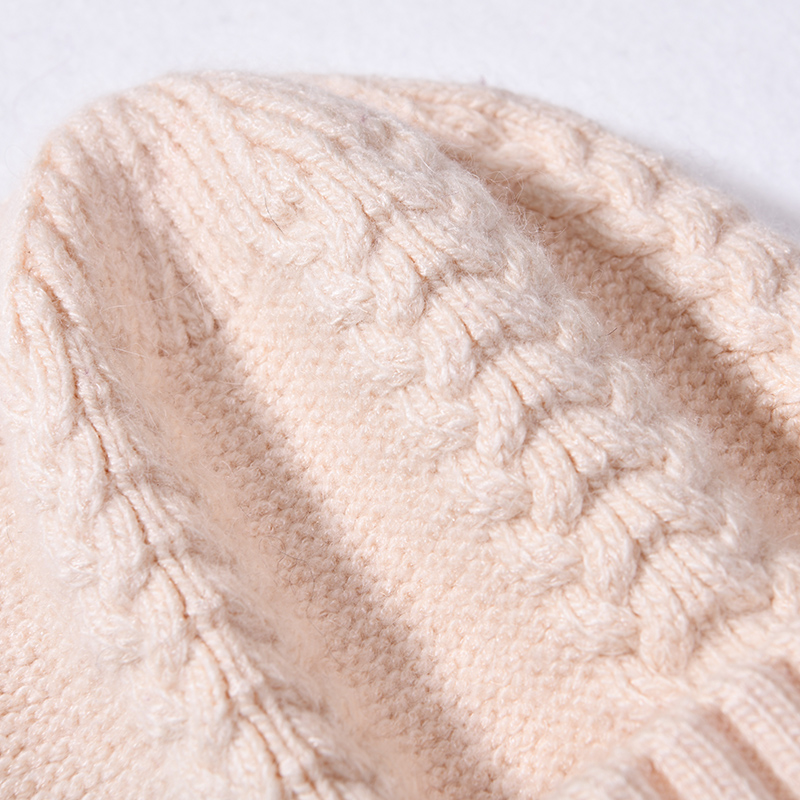 Winter Warm Soft Ladies Knitted Beanies Hat Angora Fashion Custom Wholesale Beanie Hats 