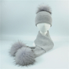 Winter Warm Knitted Hat Cute Baby Hats in Stylish With Big Pompom Knitted Beanie Baby Hat And Scarf