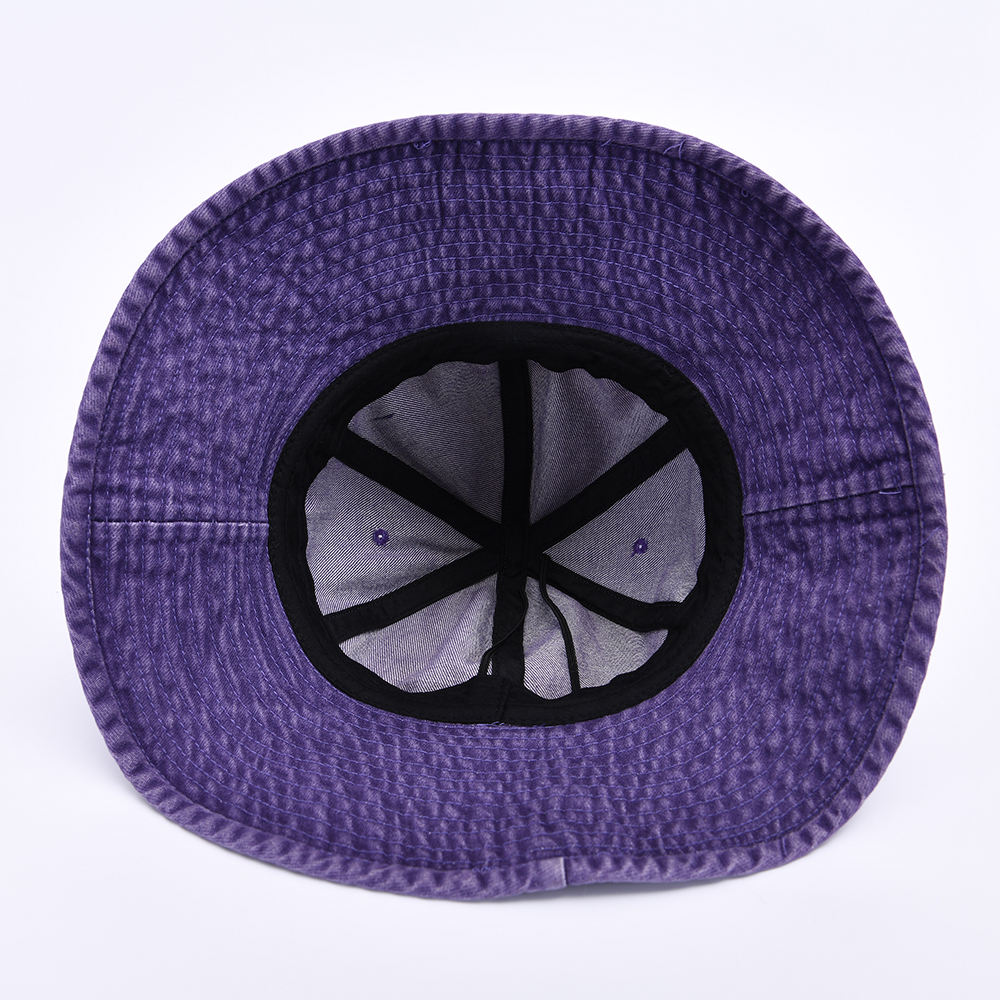 Plain Color Cotton Fisherman Hats Hip Hop Street Style Women Men Unisex Oversize Fall Summer Denim Purple Bucket Hat