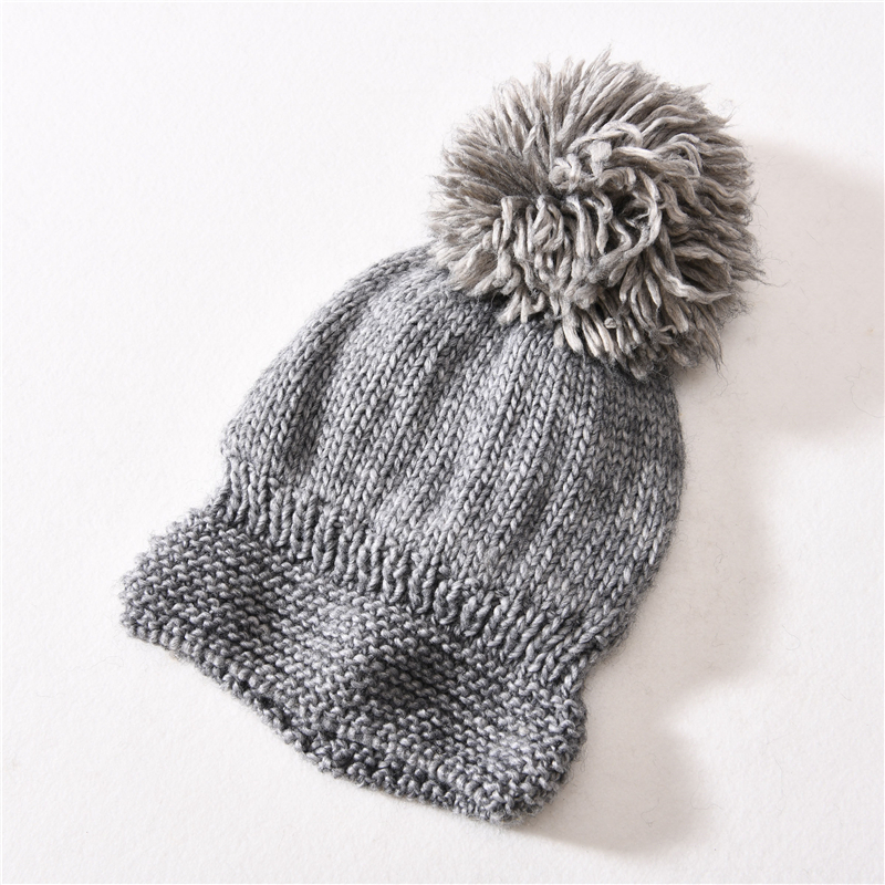 Wholesale Winter Chunky Bobble Cable Warm Beanie Hat Braid Cute Women Winter Knit Beanie Bulk