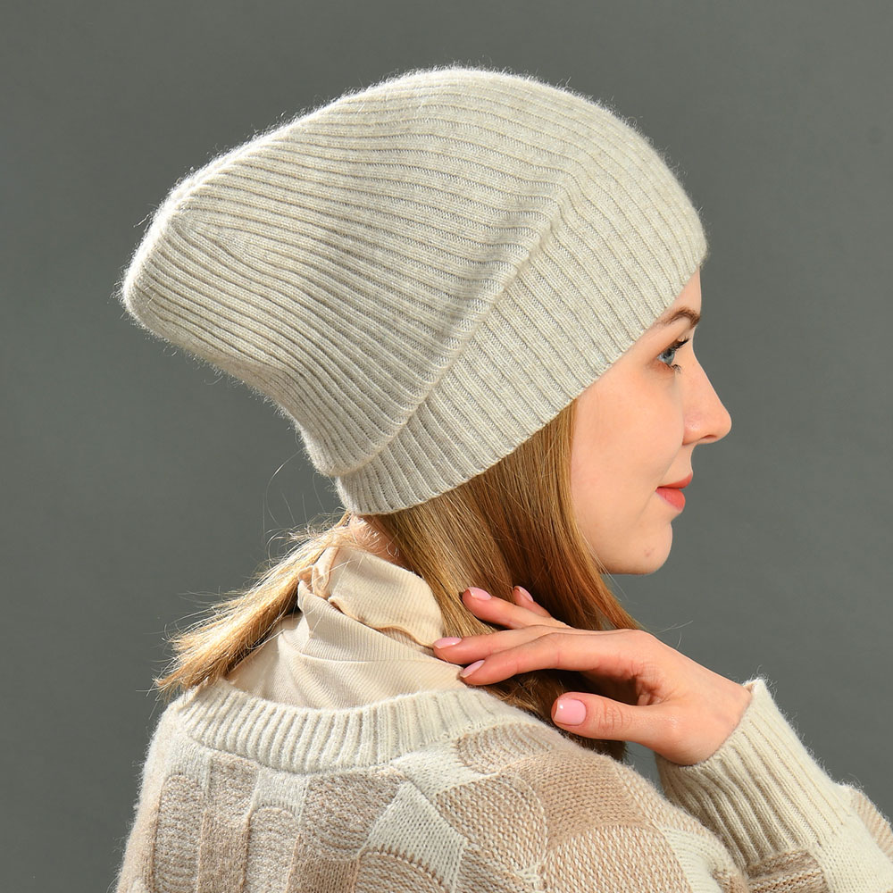 Outdoor Custom Label Ski Slouchy Beanie Hat Unisex Soft Baggy Winter Wholesale Cashmere Knitted Gorros Beanie