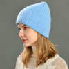 Fashion Plain Winter Hat Cashmere Wool Knit Beanies Warm Custom Winter Adult Cashmere Knitted Beanie 