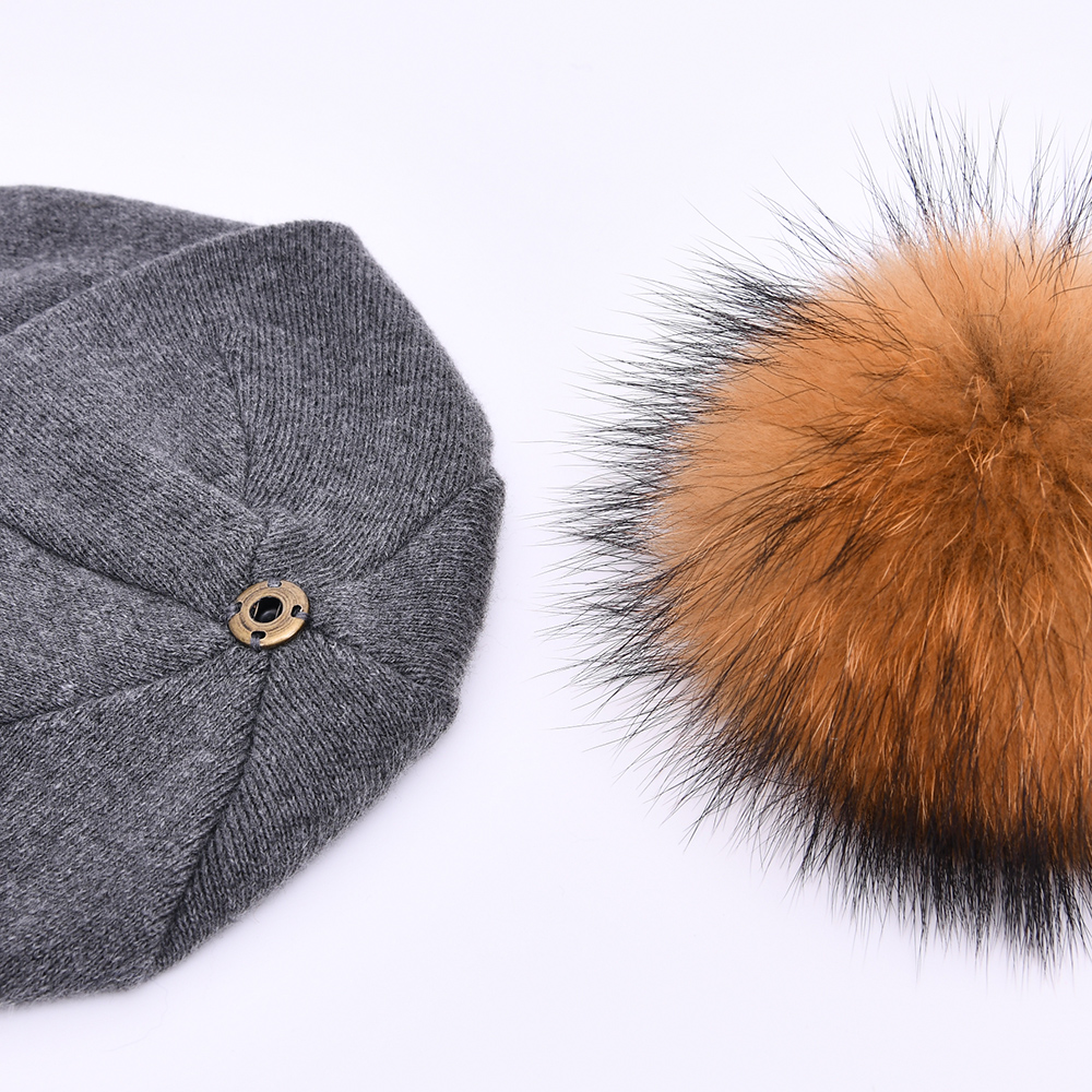 Wholesale Winter Rhinestone Wool Knitted Beanie Custom Women Winter Beret Cashmere Wool Slouch Beanie
