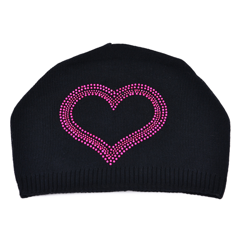 Wholesale Winter Rhinestone Wool Knitted Beanie Custom Women Winter Beret Cashmere Wool Slouch Beanie