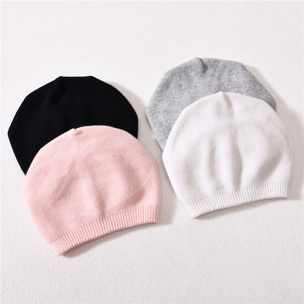 Wholesale Winter Kids Boys Girls Knit Slouchy Beanies Hat Double Layer Thick Warm Wool Knitted Kids Slouch Beanie